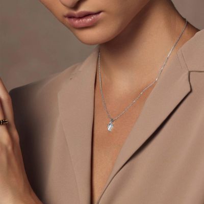 Sterling Silver Lainie Solitaire Pendant Necklace