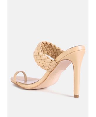 Womens High Perks Woven Strap High Heels sandals