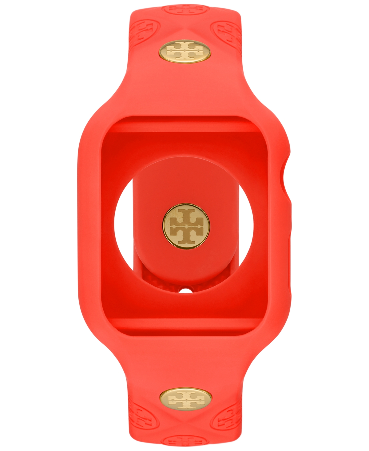 Tory Burch The T Monogram Red Silicone Strap For Apple Watch 41mm