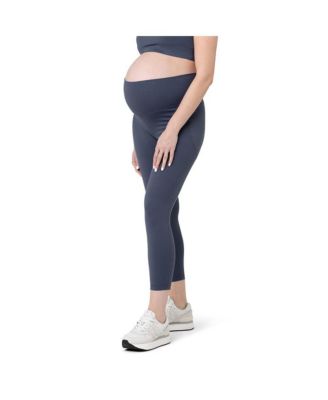 Maternity Ripe Tempo Active Crop Legging Blue Steel