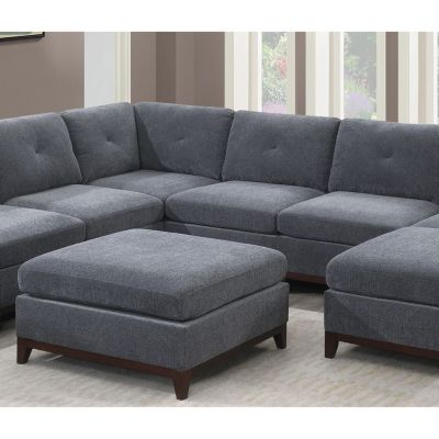 Modular Sectional 9 Piece Set in Chenille Fabric
