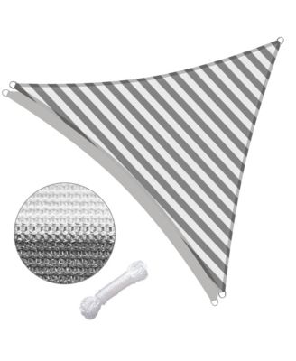 7 Ft 97% UV Block HDPE Triangle Sun Shade Sail Canopy Outdoor Patio Poolside