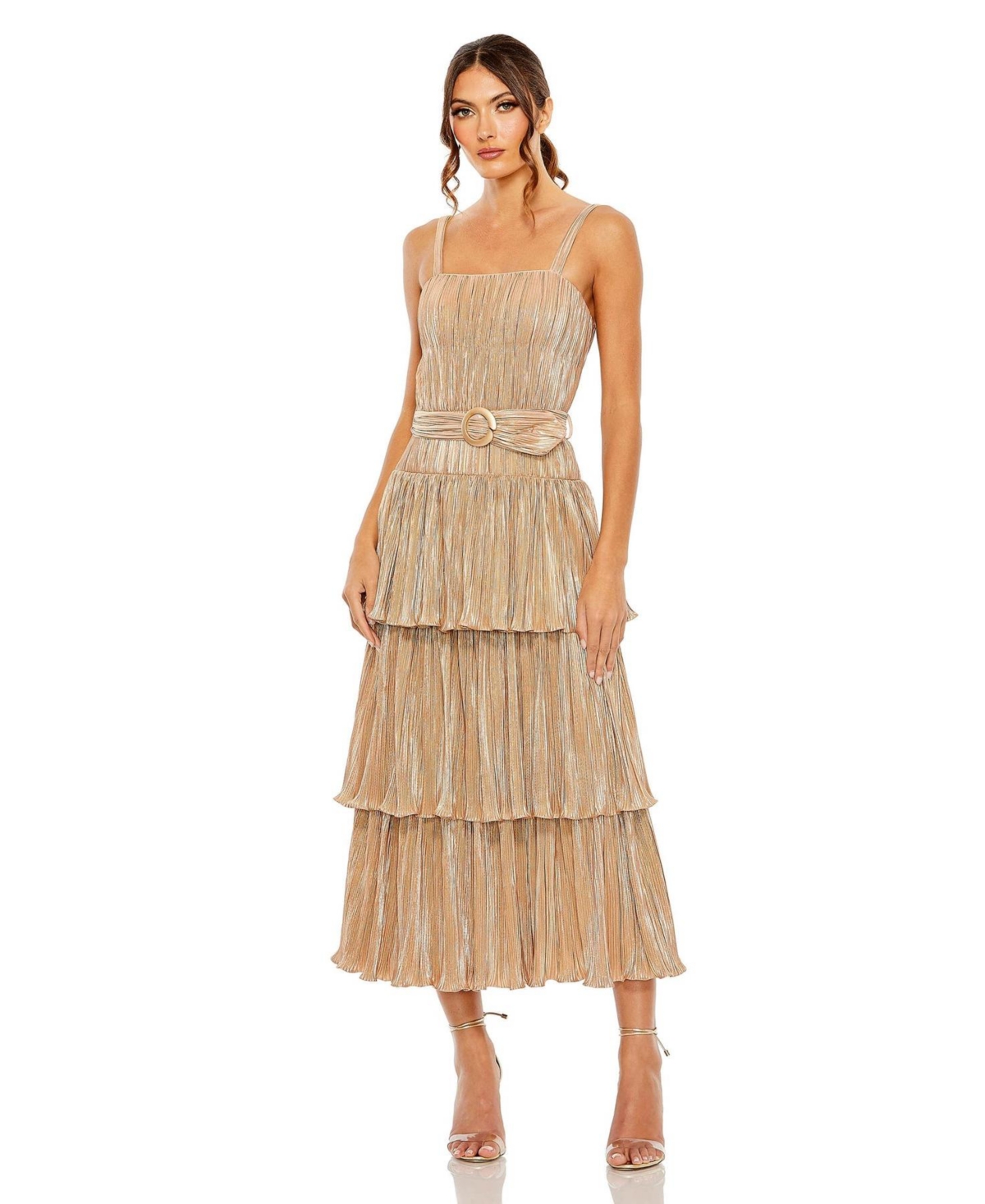 Women's Ieena Ruffle Tiered Buckle Detail Dress