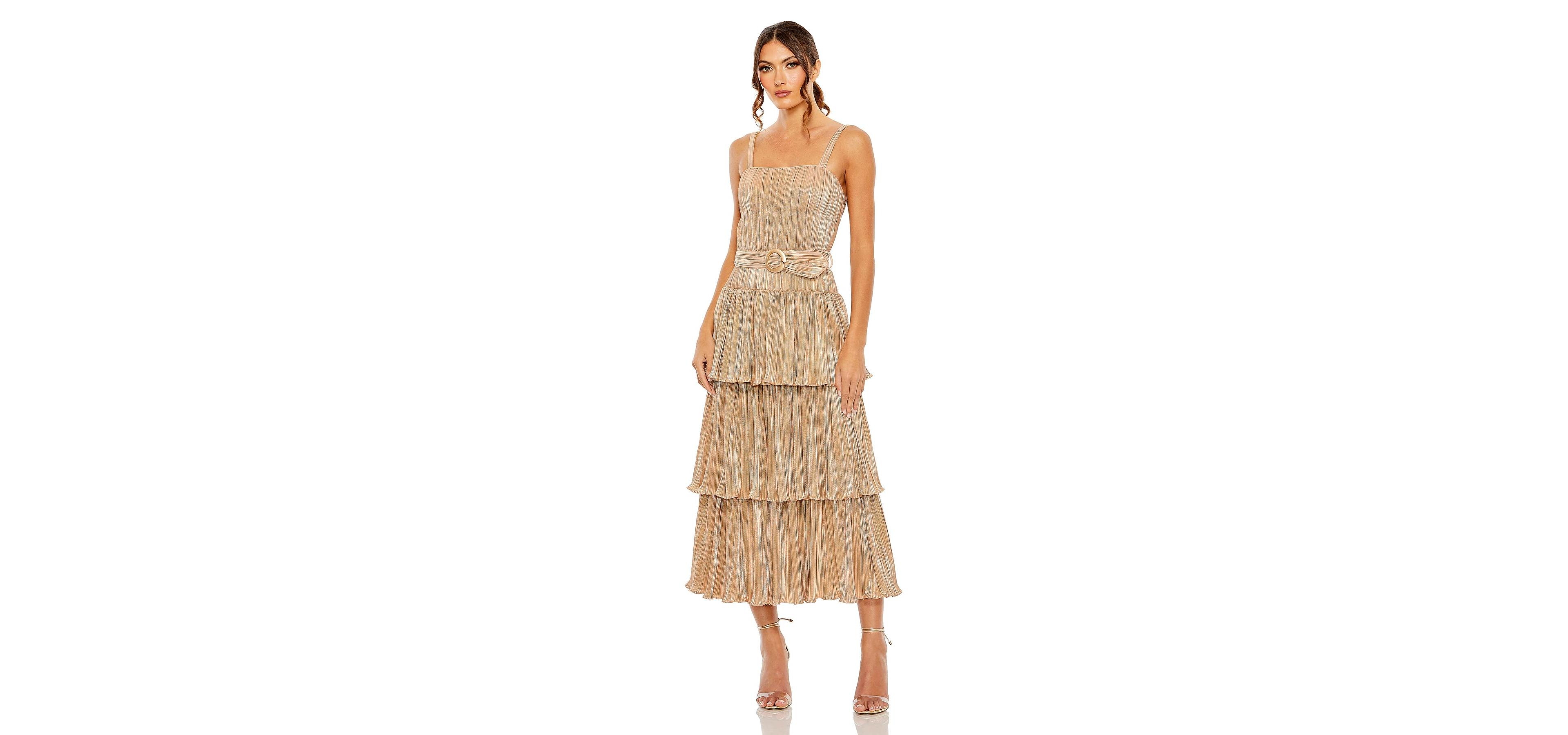 Women's Ieena Ruffle Tiered Buckle Detail Dress