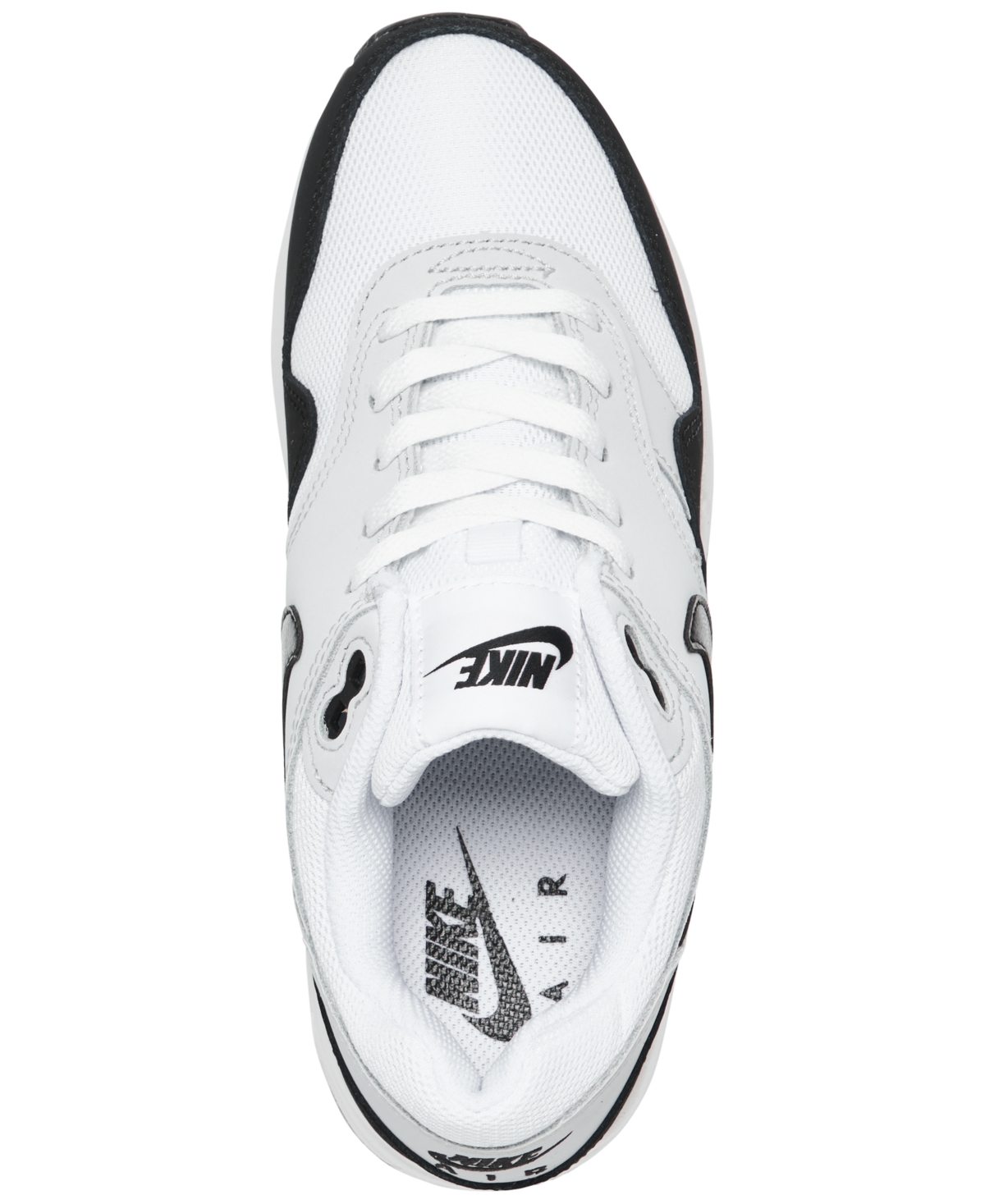 Nike Big Kids Air Max 1 Casual Sneakers from Finish Line - Pure Platinum, Black