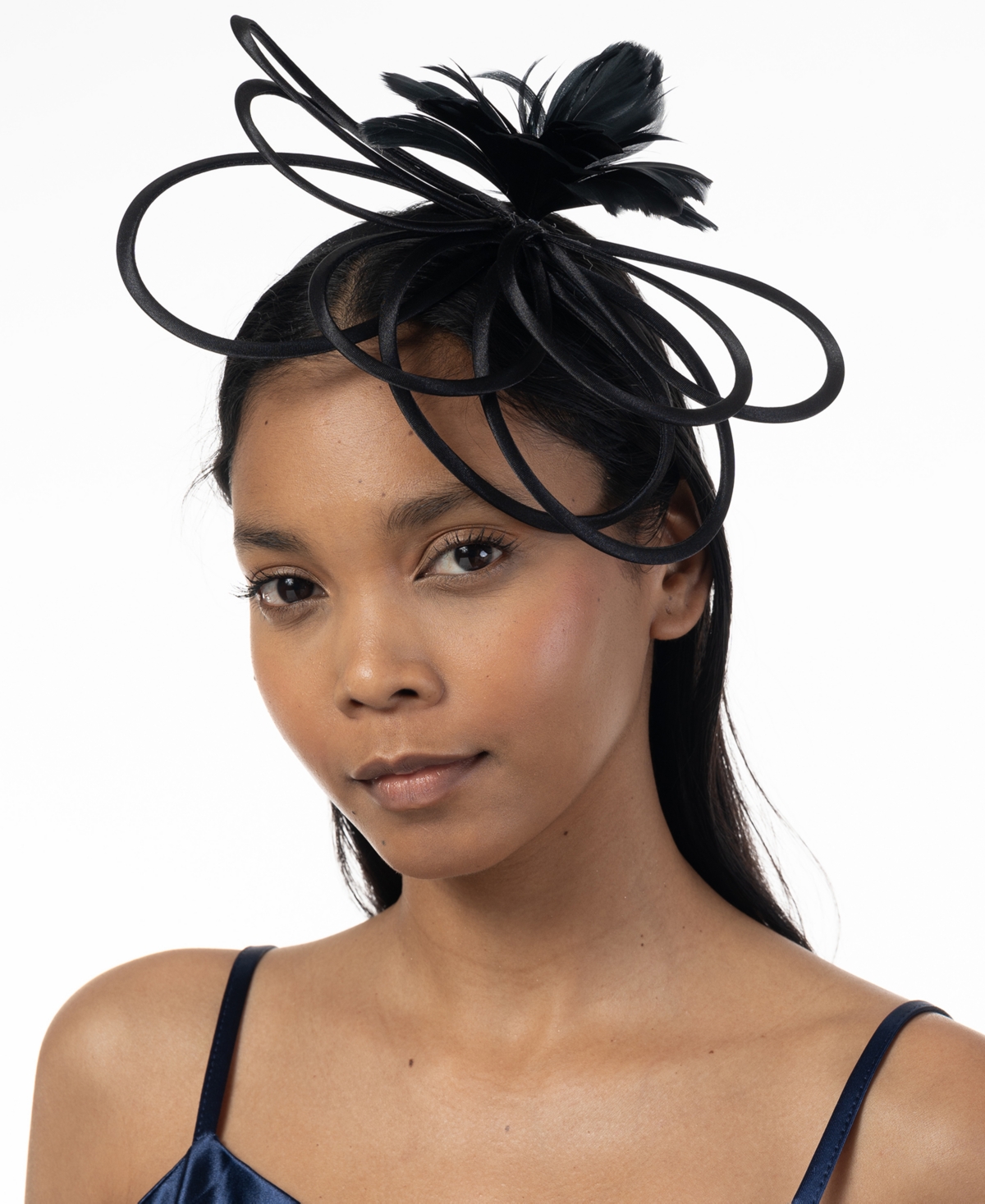 Bellissima Millinery Collection Women's Feather & Flower Fascinator In Black