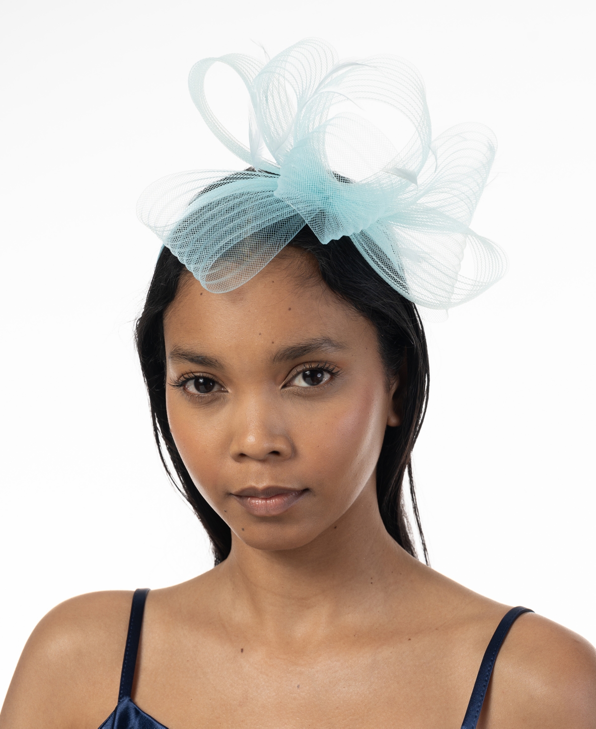 Bellissima Millinery Collection Women's Mixed Bow & Feather Fascinator In Turquoise
