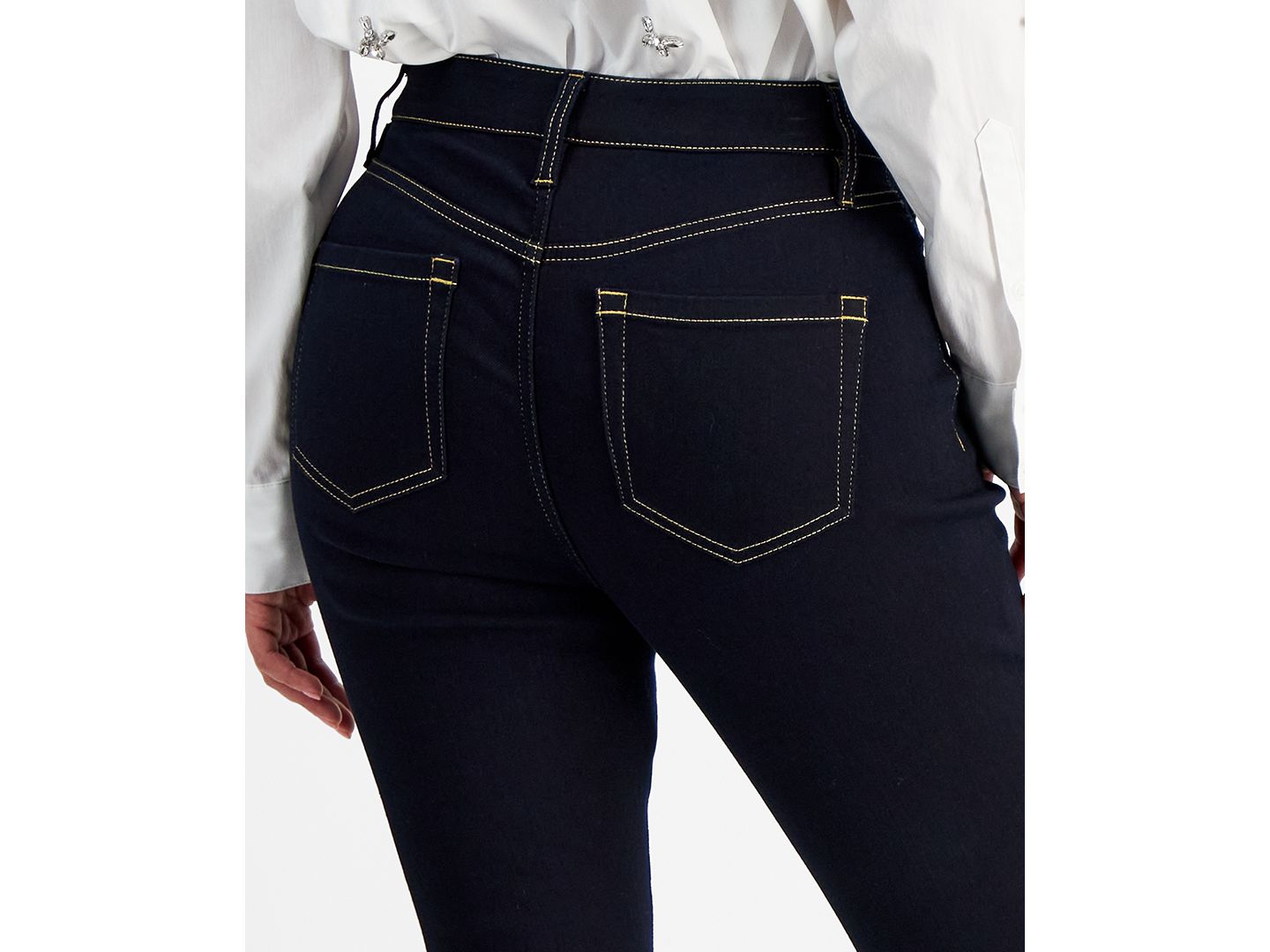 Женские джинсы I.N.C. International Concepts Petite Skinny-Leg Denim Jeans, цвет: Тёмный индиго — фото 5