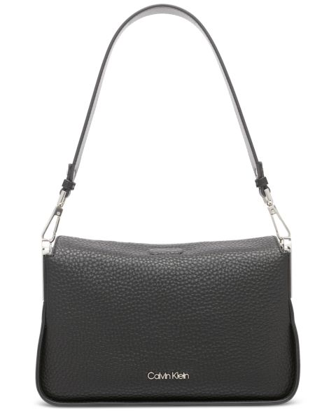 Женская сумка Calvin Klein Fay Demi Shoulder with Magnetic Top Closure, цвет: Чёрный / Серебряный