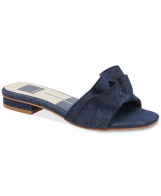Dolce Vita - Women's Alumni Ruffled Block-Heel Slide Sandals