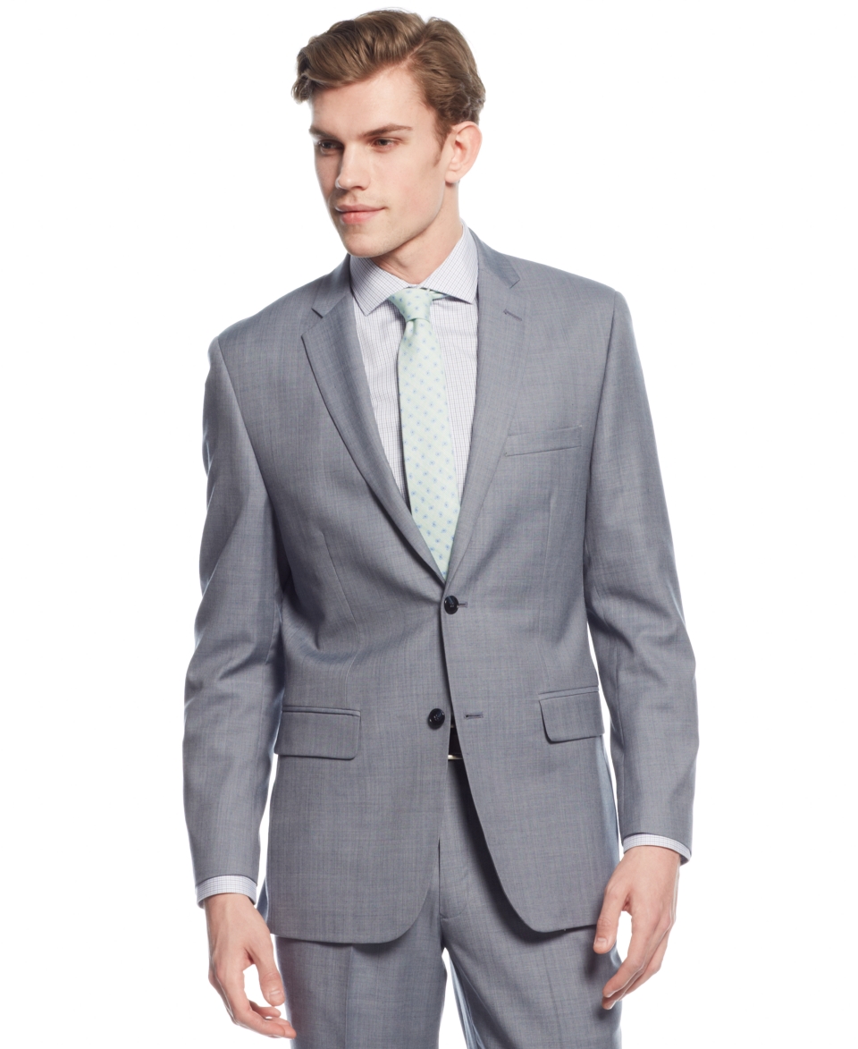 Alfani Light Blue Slim Fit Jacket   Blazers & Sport Coats   Men   