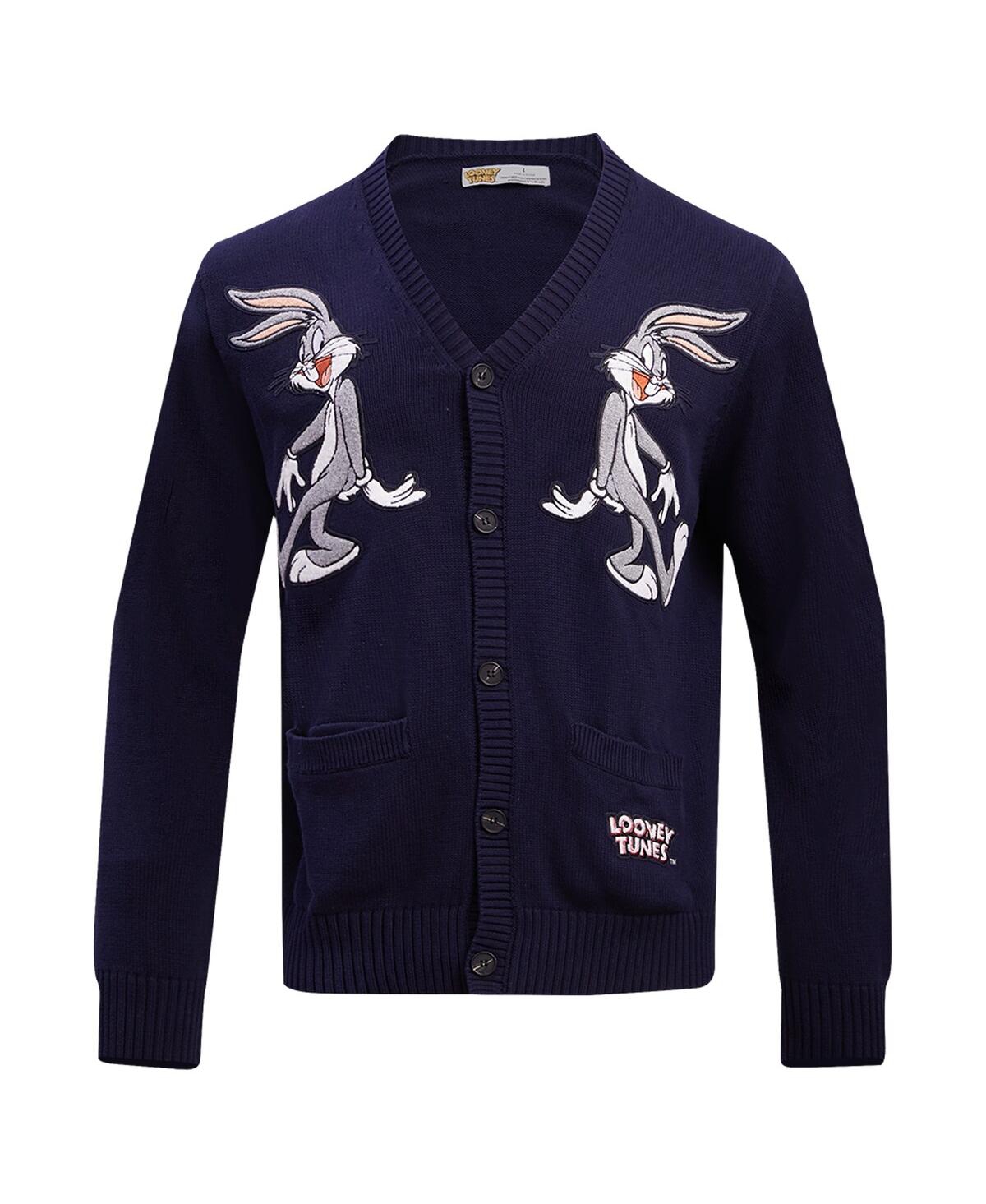 Shop Freeze Max Men's  Navy Looney Tunes Bugs Back To Back Cardigan