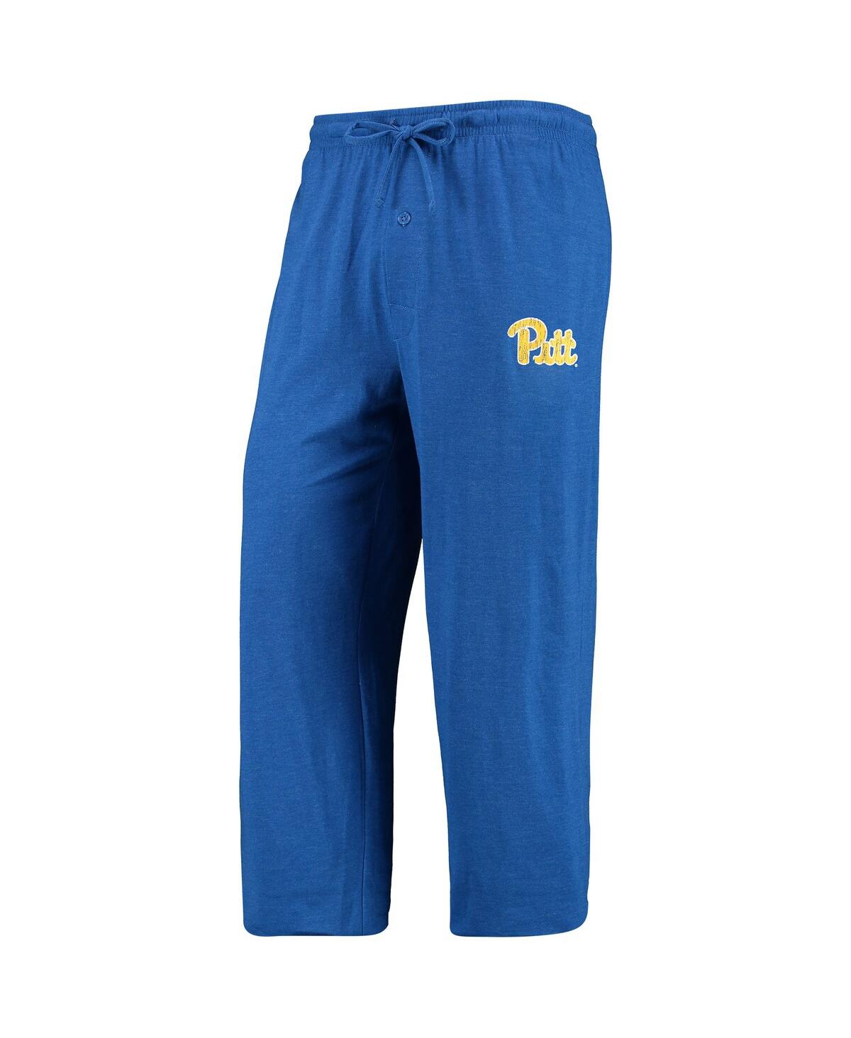 Men's Concepts Sport Heathered Charcoal Distressed Pitt Panthers Meter Long Sleeve T-shirt and Pants Sleep Set - Heather Charcoal