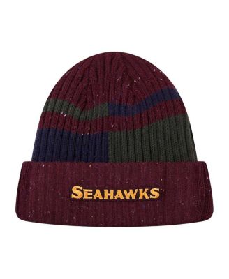 Men's Burgundy Seattle Seahawks Speckled Cuffed Knit Hat
