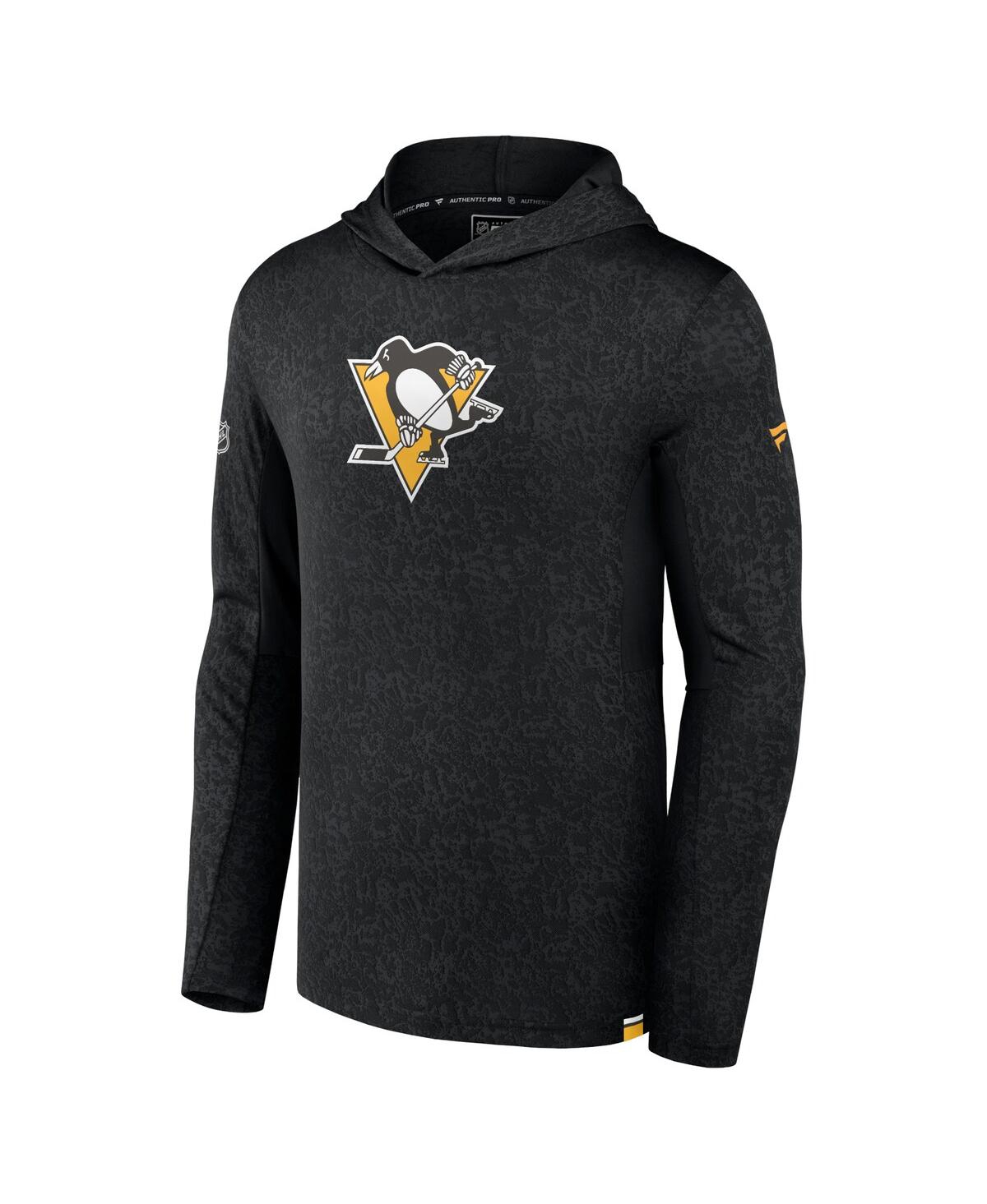 Men's FanaticsPittsburgh Penguins Authentic Pro Lightweight Pullover Hoodie - Black