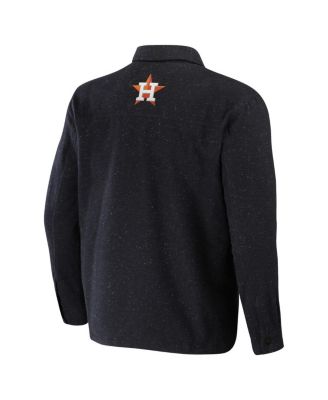 Men's Darius Rucker Collection by Black Houston Astros Ringstop&nbsp;Full-Snap Shacket