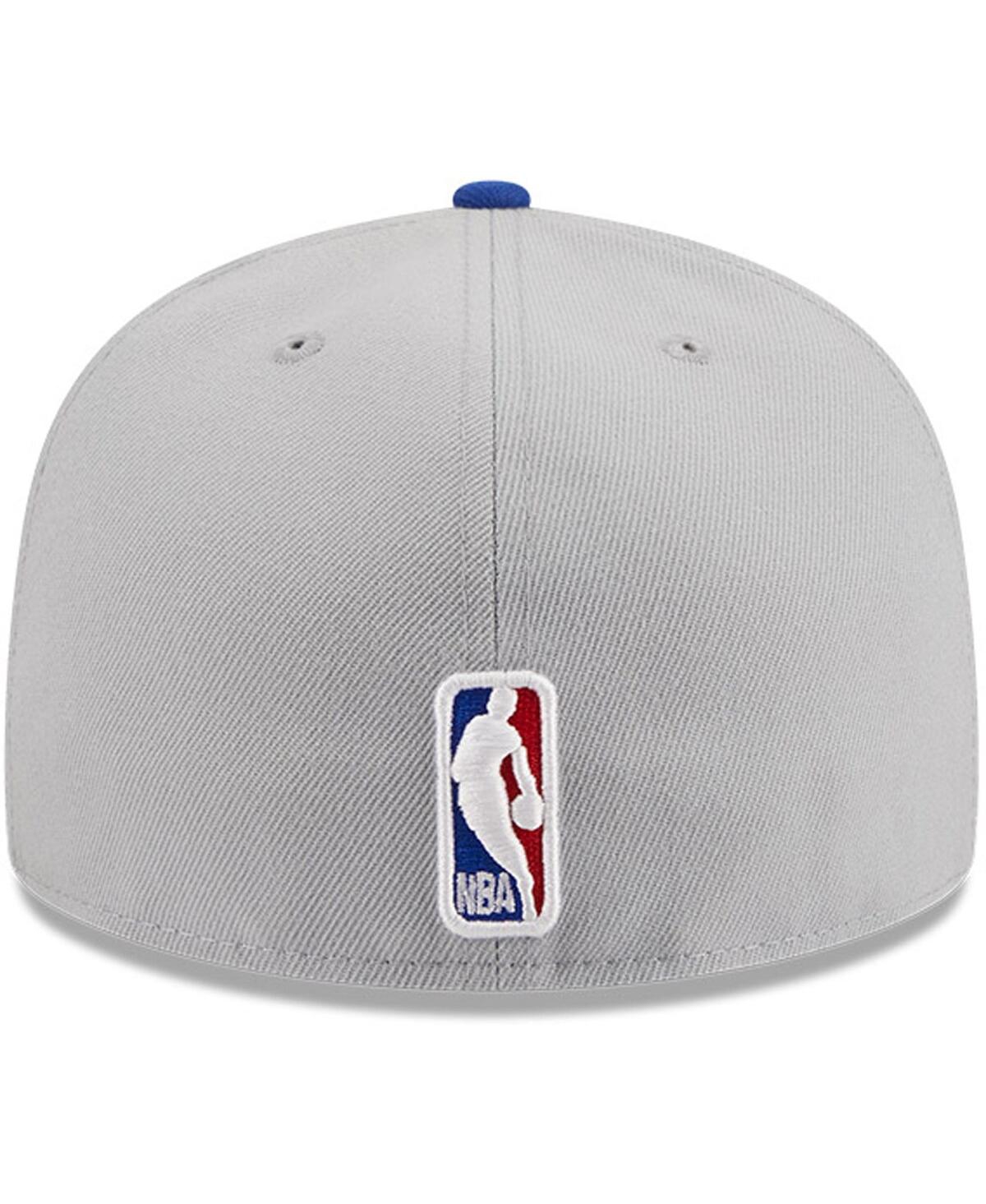 New Era Men's  Gray, Royal Golden State Warriors Tip-off Two-tone 59fifty Fitted Hat In Gray,royal