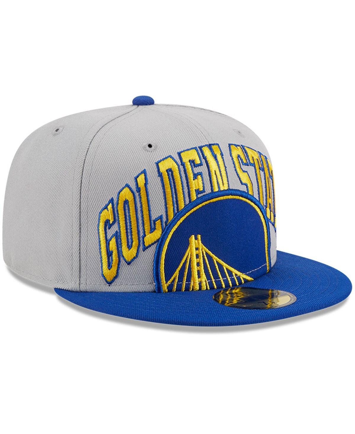 New Era Men's  Gray, Royal Golden State Warriors Tip-off Two-tone 59fifty Fitted Hat In Gray,royal