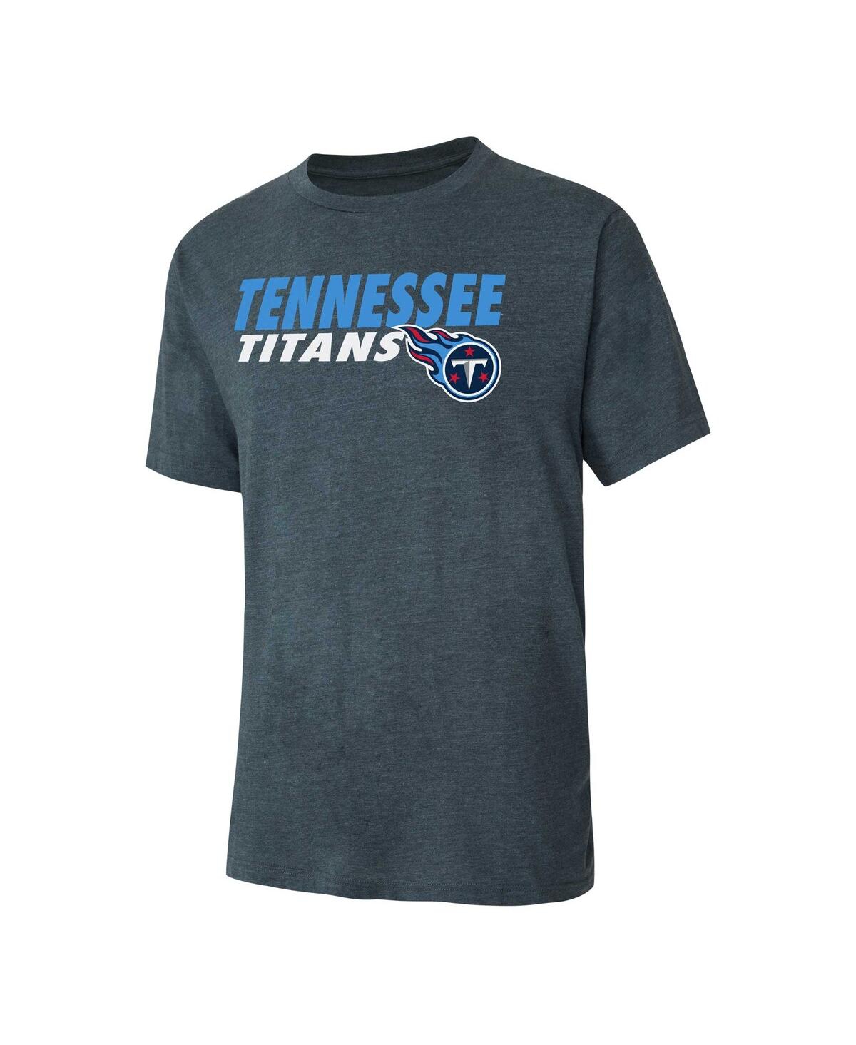 Shop Concepts Sport Men's  Navy, Charcoal Tennessee Titans Meter T-shirt And Shorts Sleep Set In Navy,charcoal