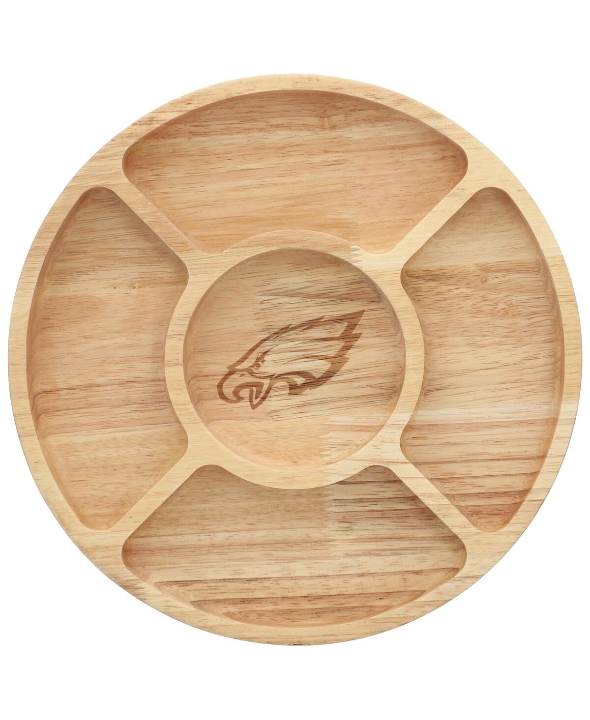 Memory Company The  Philadelphia Eagles Wood Chip And Dip Serving Tray In Brown