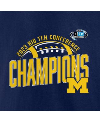 Men's Navy Michigan Wolverines 2023 Big Ten Football Conference Champions T-shirt