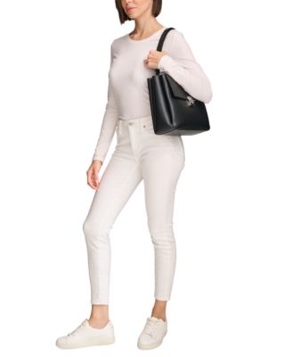 Clove Push-Lock Triple Compartment Tote Bag