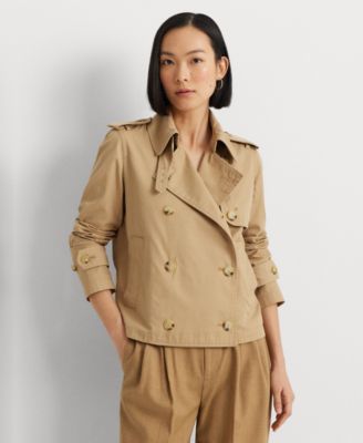 Lauren Ralph Lauren Women s Short Double Breasted Trench Coat Macy s