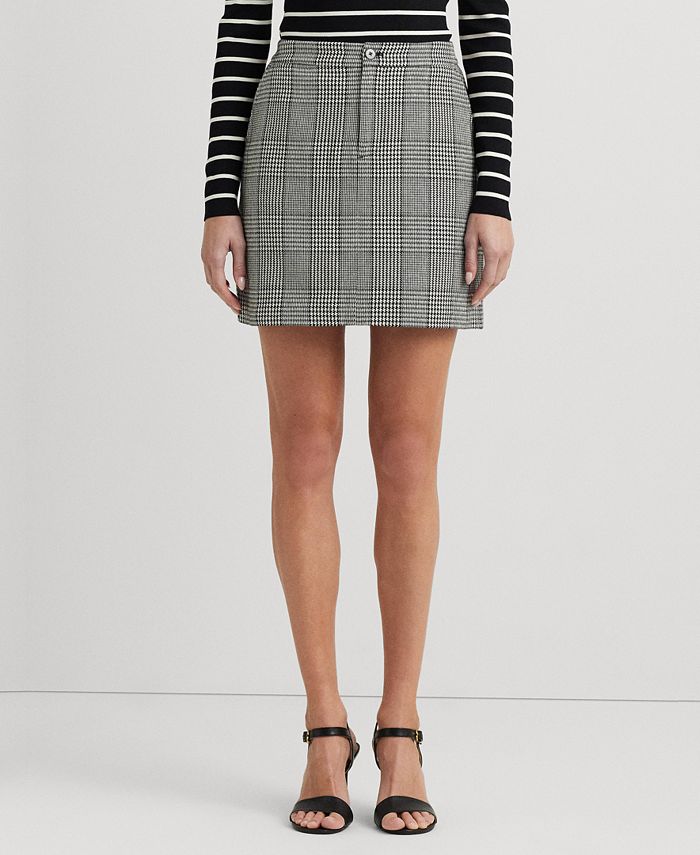Glen plaid sales women's skirt