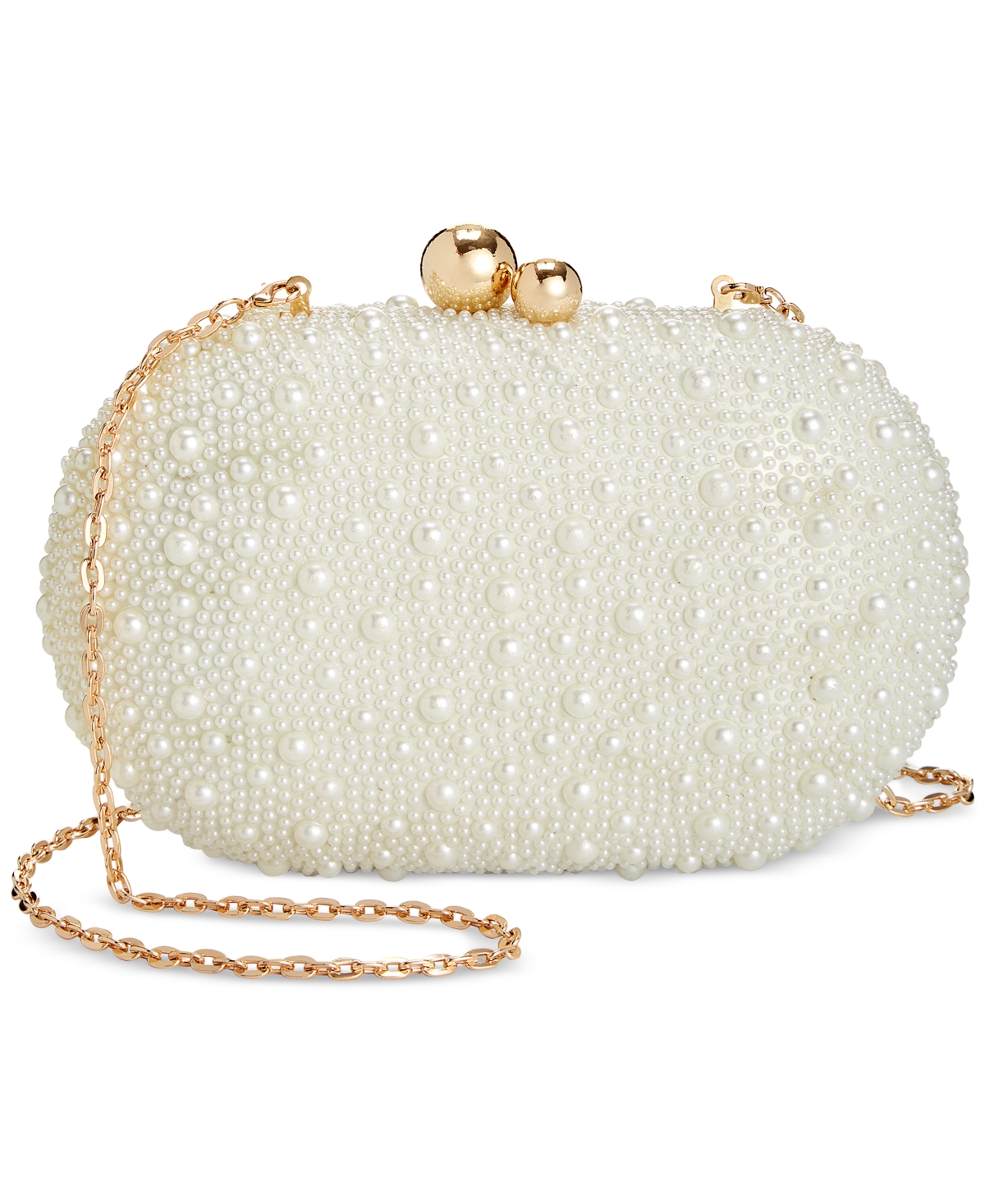 Inc International Concepts Satin Embellished Pearl Clutch, Created For Macy's