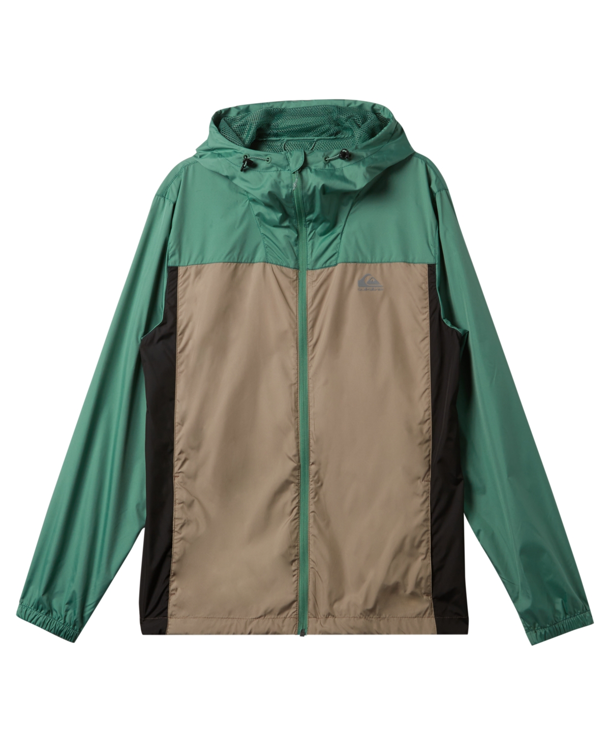 Shop Quiksilver Men's Overcast Windbreaker Long Sleeve Jacket In Frosty Spruce