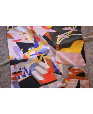 Double Sided Silk Scarf Of Dreamlike