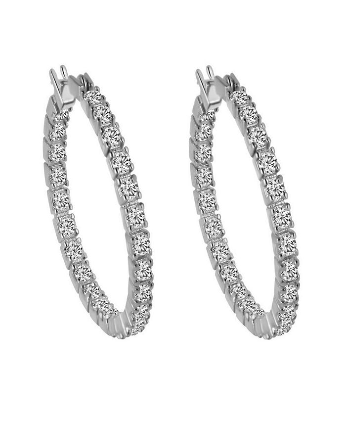 Hollywood Sensation Crystal Hoop Earrings for Women - Macy's