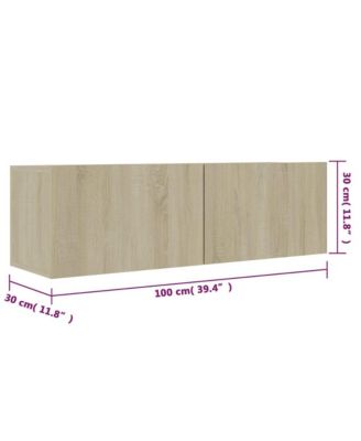 TV Stand Sonoma Oak 39.4"x11.8"x11.8" Engineered Wood