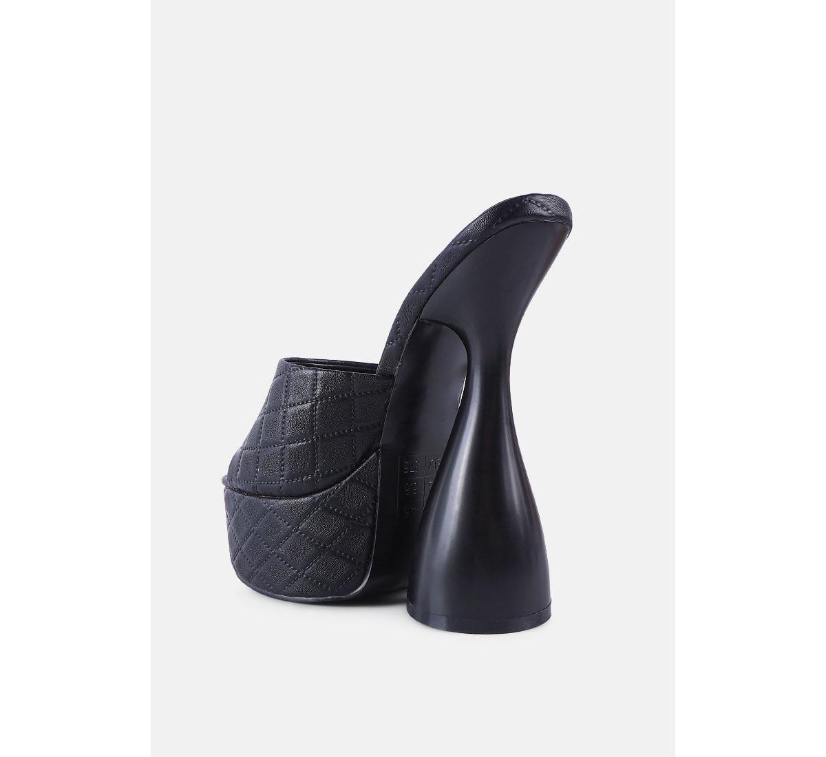 Women's Oomph Quilted Hourglass Heel Platform Sandals