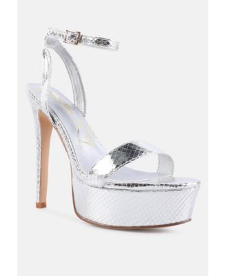 Womens Queen Bee Rhinestone Heeled Sandals