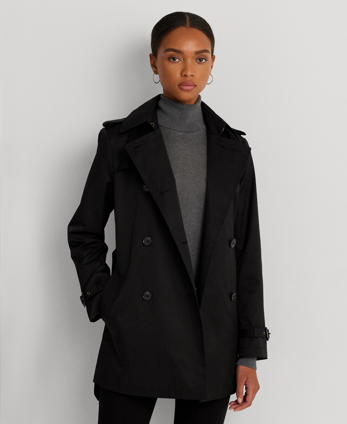 Lauren Ralph Lauren Women s Double breasted Short Trench Coat In