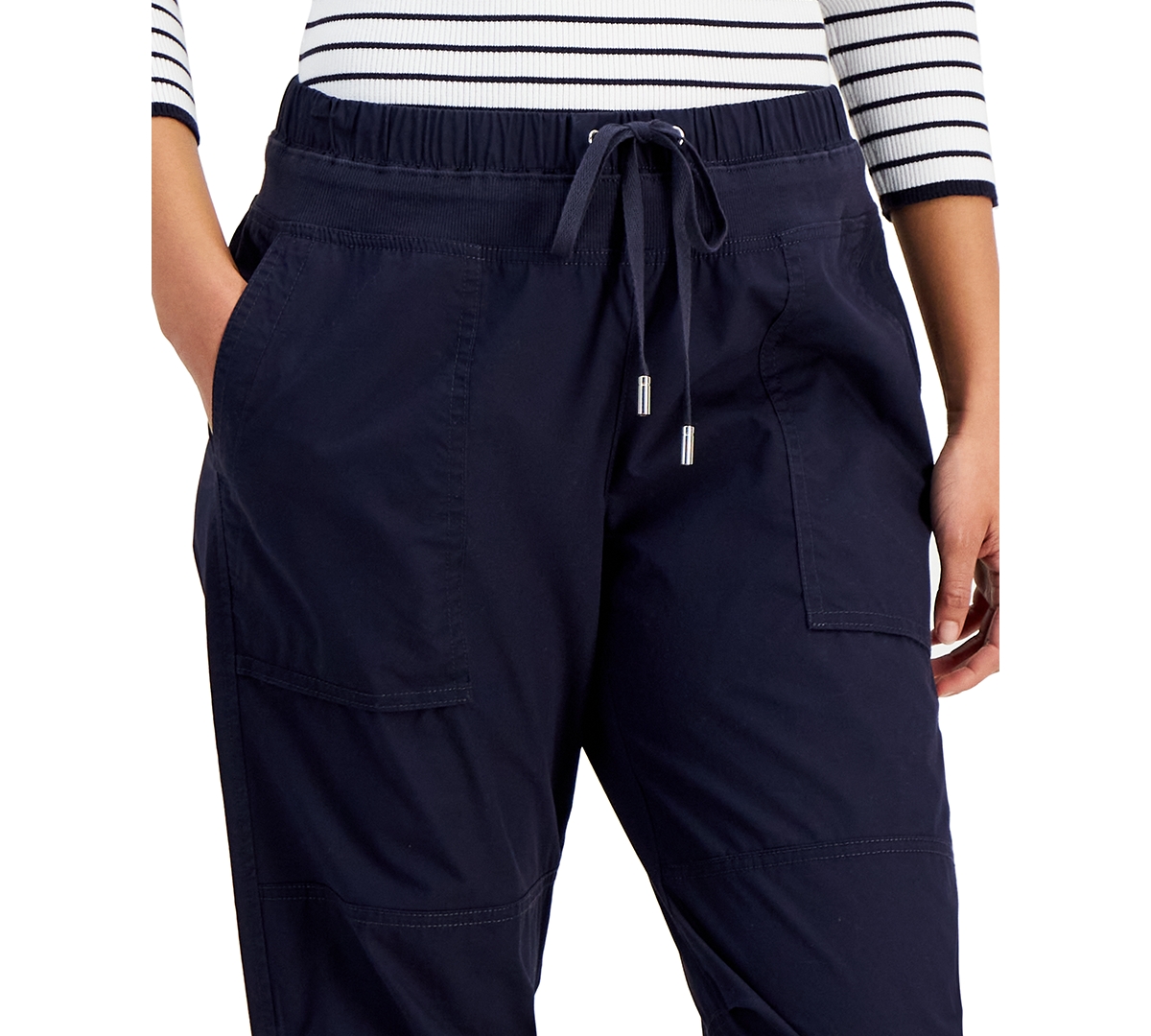 Nautica Jeans Women's Cotton Roll-tab Utility Pants