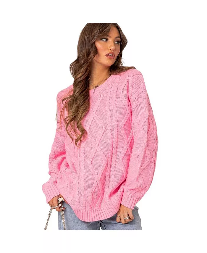 Women's Kennedy oversized cable knit sweater - thumbnail 2
