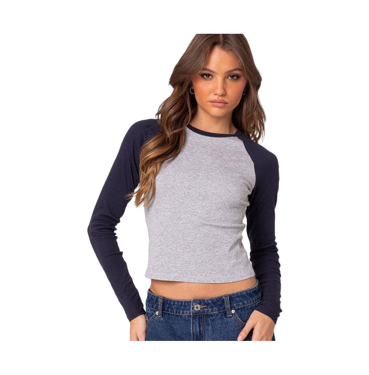 Women's Raya long sleeve t shirt - Gray-melange