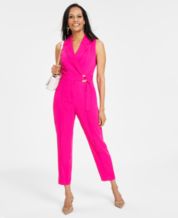 Tory Hot Pink Strapless Sweetheart Wide Leg Jumpsuit With Split – Club L  London - USA
