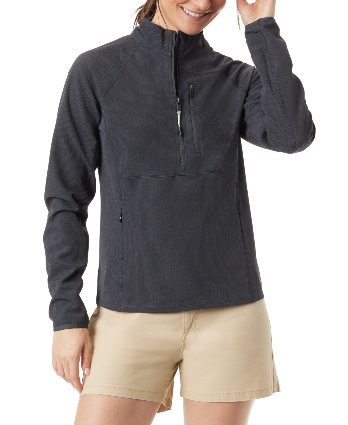 Bass Outdoor Women's Jacquard Half-Zipper Mock-Neck Top