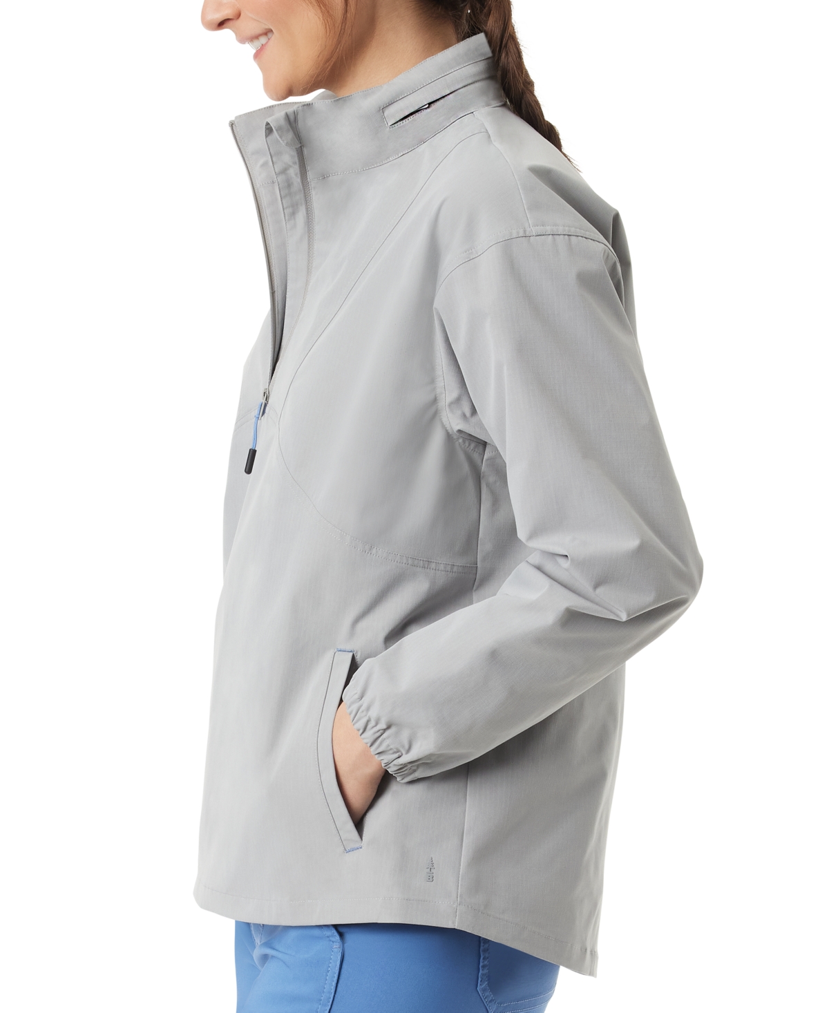 Bass Outdoor Women's Ripstop Stow-able Half-Zip Jacket