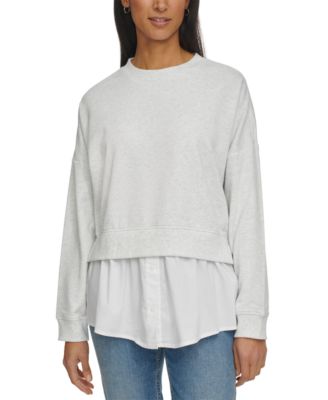 Calvin Klein Jeans - Women's Crewneck Layered-Look Sweatshirt