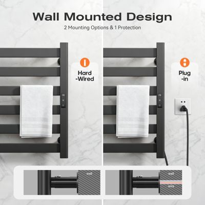 Bathroom Wall Cabinet with Towel Bar and Adjustable Shelf