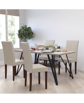 Ellison Mid-Century Panel Back Parsons Accent Dining Chair - Set Of 4