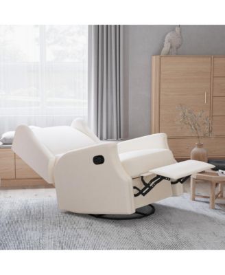 Abby 3-In-1 Wingback Manual Recliner Rocker Swivel Glider Chair