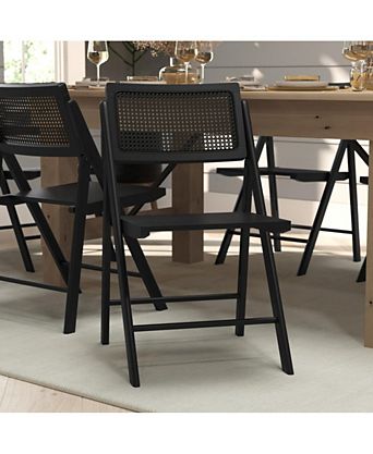 Gordon Set Of 2 Cane Rattan Folding Chairs