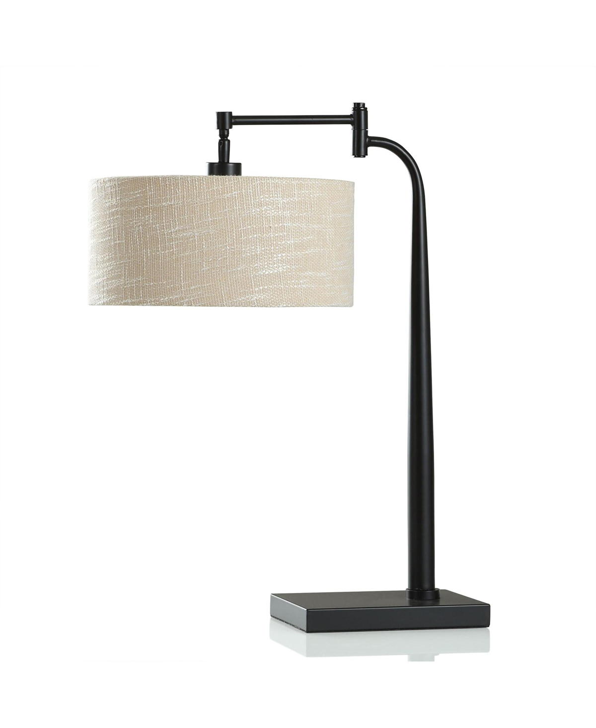 Shop Stylecraft Home Collection 24" Mid Century Modern Style Swing Arm Table Lamp In Dark Brushed Bronze