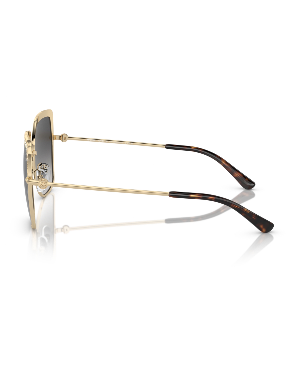 Michael Kors Womens Gold Mk1141 Greenpoint Square-frame Metal Sunglasses In Light Gold