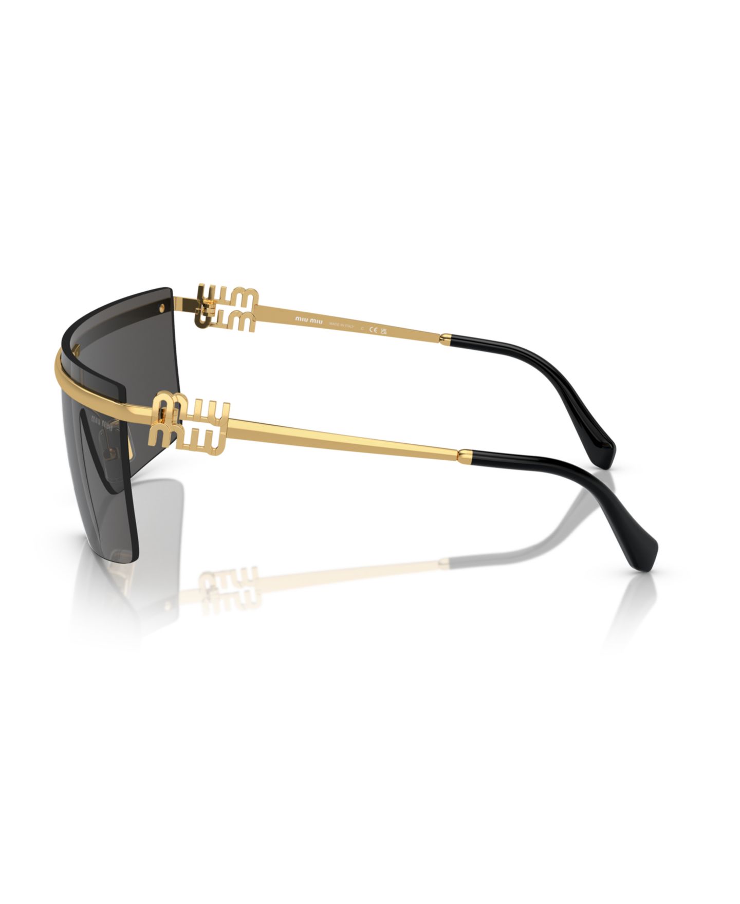 Женские солнцезащитные очки MIU MIU Sunglasses MU 50ZS, цвет: Бледный золотой — фото 7